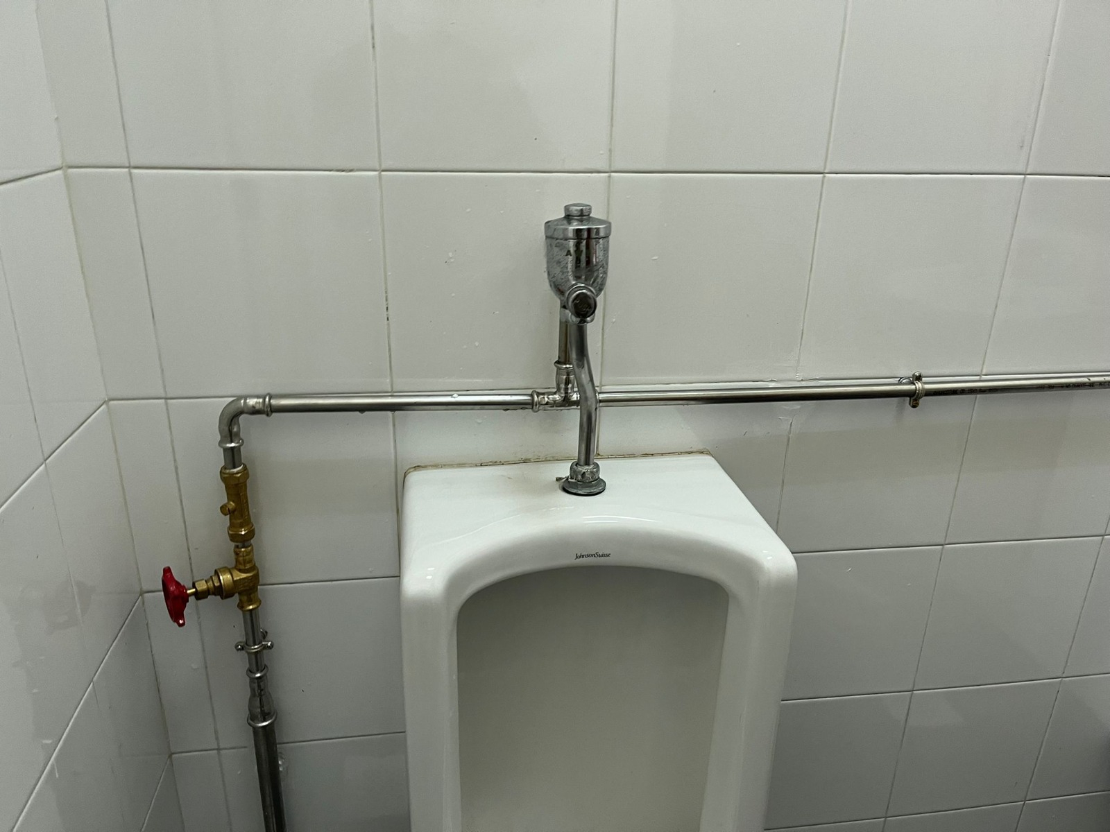 Conceal pipe leakage rerouted exposed pipe - during work 3